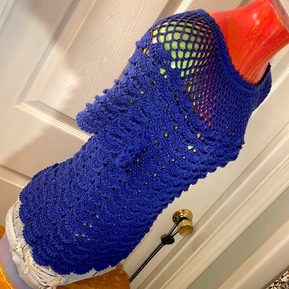 HANDMADE Kawaii Cute Blue Knit Top - Picture 5 of 11